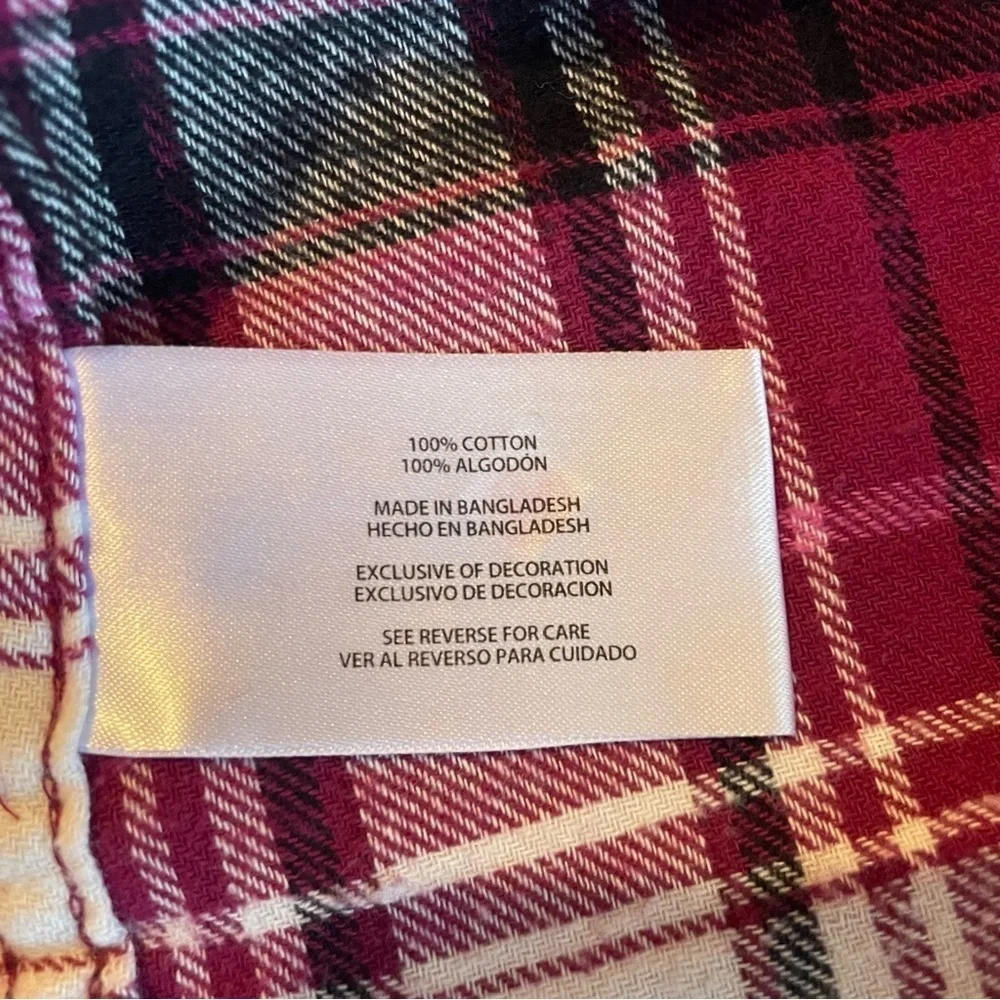 Women's Gap Flannel Boyfriend Shirt Pink Size Small - Picture 11 of 11